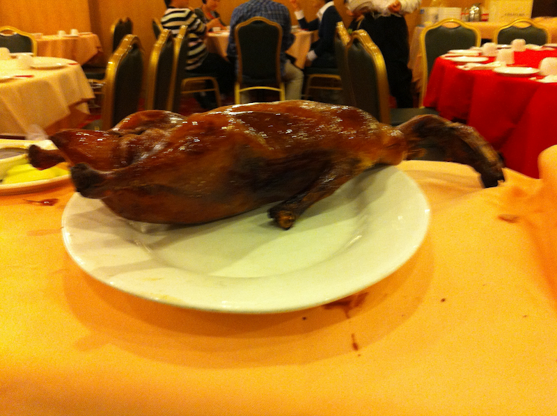 Duck dish before being served as two separate servings